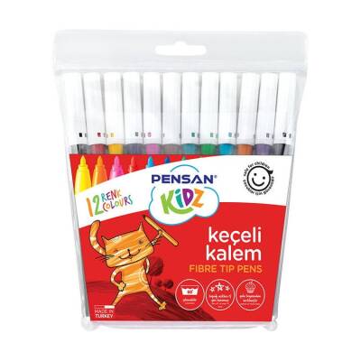 Pensan Kidz Keçeli Boya Kalemi 12 Renk - 1