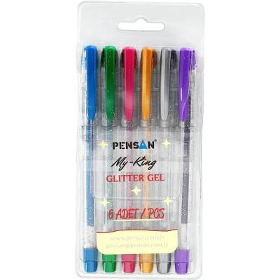 Pensan My-King Glitter Gel Simli Kalem 6 Renk - 1