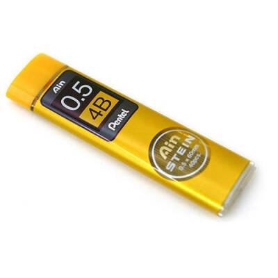 Pentel Ain Stein Min (Mekanik Kurşun Kalem Ucu) 0.5 mm 4B 40'lı Tüp - 1