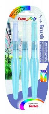 Pentel Aquash Brush Su Hazneli Fiber Uçlu Fırça 3 BOY SET - 1