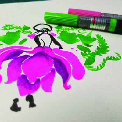 Pentel Arts Colour Brush Fırça Uçlu Kalem SİYAH - 4