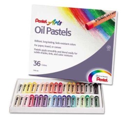 Pentel Arts Oil Pastels 36 Renk Yağlı Pastel Boya Seti - 1