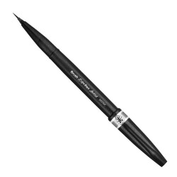 Pentel Brush Sign Pen Artist İnce Fırça Uçlu Kalem SİYAH - 1
