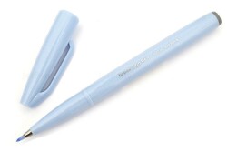 Pentel Brush Sign Pen GRAY BLUE - 1