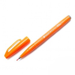 Pentel Brush Sign Pen ORANGE SES15C-F - 1