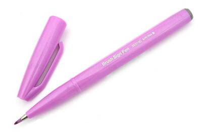 Pentel Brush Sign Pen PINK PURPLE - 1