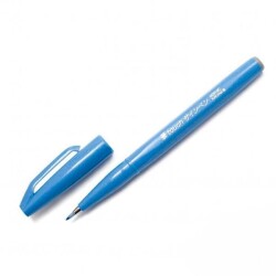 Pentel Brush Sign Pen SKY BLUE SES15C-S - 1