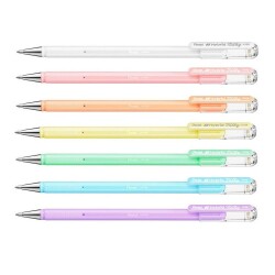 Pentel Hybrid Milky Pastel Jel Roller Kalem 0.8mm 7 RENK SET - 1