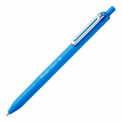 Pentel iZee Yağ Bazlı Mekanizmalı Roller Kalem 1.0 mm Açık Mavi BX470-S - 1