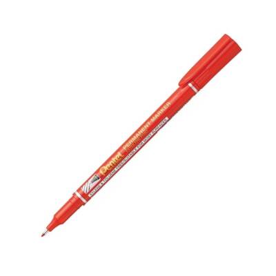 Pentel NF450 Marcador Permanent Markör Ekstra İnce Uç Kırmızı NF450-B - 1