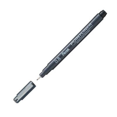 Pentel Pointliner Fiber Uçlu Çizim Kalemi 0.8 mm - 1