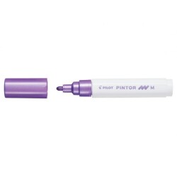 Pilot Pintor Dekorasyon Boyama Kalemi 1.4 mm (M) Metalik Mor - 1