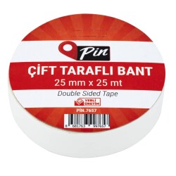 Pin Çift Taraflı Bant 25 mm x 25 mt - 1