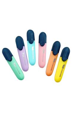 Pin Pastel Fosforlu Kalem 6 Renk Set - 1