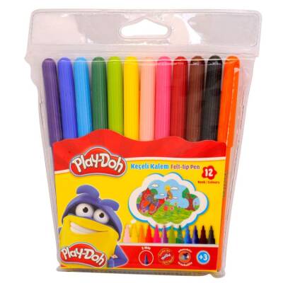 Play-Doh 12 Renk Keçeli Kalem 2 mm - 1