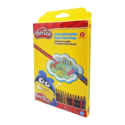 Play-Doh 12 Renk Oluklu Jumbo Kuru Boya - 1