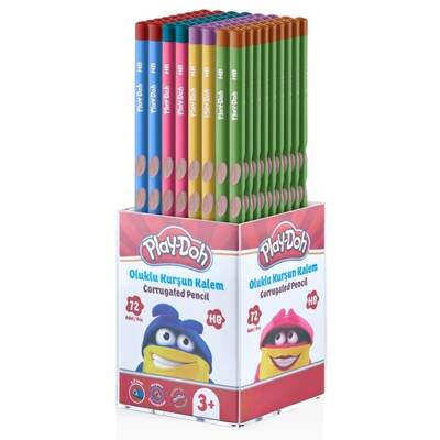 Play-Doh Oluklu Kurşun Kalem 72'li Kap - 1