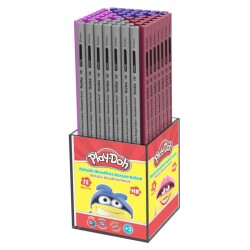 Play-Doh Woodfree Kurşun Kalem Metalik Renkler 72'li Stand - 1