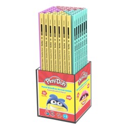 Play-Doh Woodfree Kurşun Kalem Pastel Renkler 72'li Stand - 1