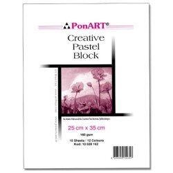 Ponart Creative Pastel Blok Spralli 25x35 cm. Karışık Renkli 15 Yaprak - 1