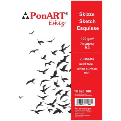 Ponart Eskiz Defteri Spiralli 100 gr. 70 Sayfa A4 - 1