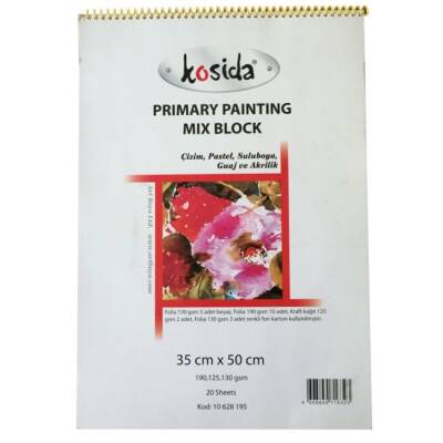 Ponart Kosida Primary Painting Mix Block 35x50 Karma Resim Defteri - 1