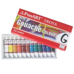 Ponart - Kosida Troya Guaj Boya 12 Renk x 12 ml. - 1