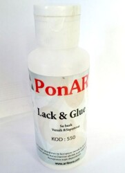 Ponart Lack & Glue Su Bazlı Şeffaf Vernik ve Yapıştırıcı 100 ml. - 1
