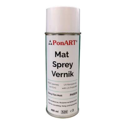 Ponart Mat Sprey Vernik 400 ml. (Akrilik, Tempera, Yağlıboya) - 1