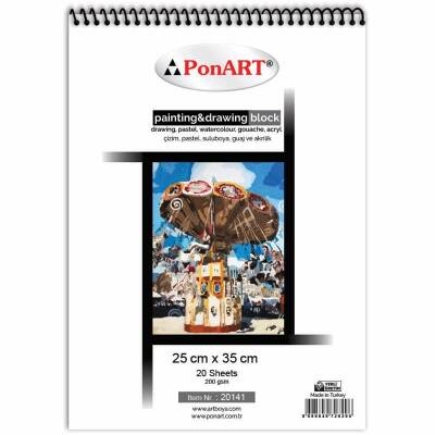 Ponart Painting & Drawing Block 25x35 cm 20 Sayfa 20141 - 1