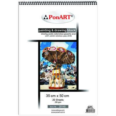 Ponart Painting & Drawing Block 35x50 cm 20 Sayfa 20140 - 1