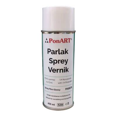 Ponart Parlak Sprey Vernik 400 ml. (Akrilik, Tempera, Yağlıboya) - 1