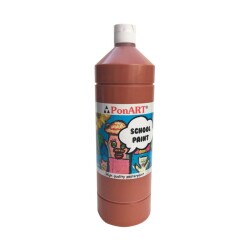 Ponart School Paint Çok Amaçlı Okul Boyası Açık Kahve 250 ml - 1