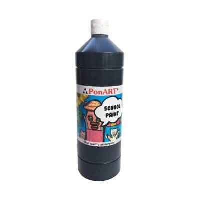 Ponart School Paint Çok Amaçlı Okul Boyası Siyah 250 ml - 1