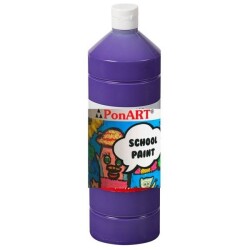 Ponart School Paint Tempera Boya 1000 ml. PSP-2209 MOR - 1