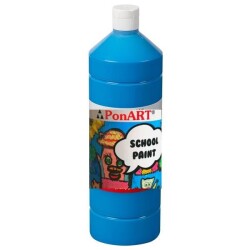 Ponart School Paint Tempera Boya 1000 ml. PSP-2210 PRIMER MAVİ - 1