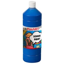 Ponart School Paint Tempera Boya 1000 ml. PSP-2211 K.MAVİ - 1