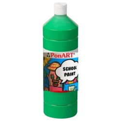 Ponart School Paint Tempera Boya 1000 ml. PSP-2215 ORTA YEŞİL - 1