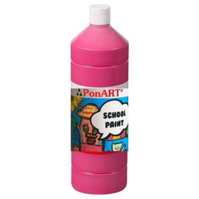 Ponart School Paint Tempera Boya 1000 ml. PSP-2238 SIKLAMEN - 1