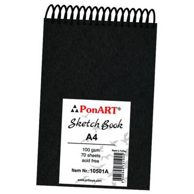 Ponart Skecth Book 100 gr A4 70 Yaprak (Üstten Spiralli) - 1