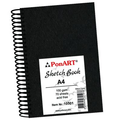 Ponart Skecth Book 100 gr A4 70 Yaprak (Yandan Spiralli) - 1