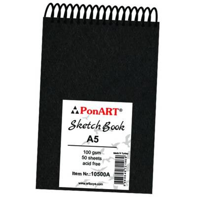 Ponart Skecth Book 100 gr A5 50 Yaprak (Üstten Spiralli) - 1