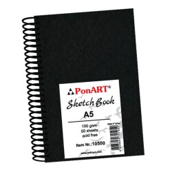 Ponart Skecth Book 100 gr A5 50 Yaprak (Yandan Spiralli) - 1