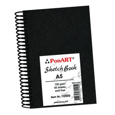 Ponart Skecth Book 100 gr A5 50 Yaprak (Yandan Spiralli) - 1