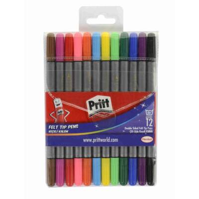 Pritt Çift Uçlu Keçeli Kalem 12 Renk - 1