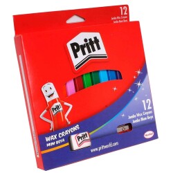 Pritt Jumbo Üçgen Silinebilir Pastel Boya 12 Renk - 1