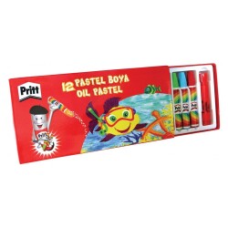 Pritt Pastel Boya 12 Renk Karton Kutu - 1