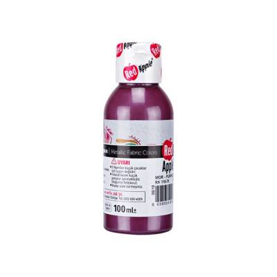 Red Apple Metalik Kumaş Boyası 100 ml Mor - 1