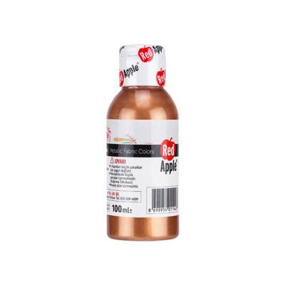Red Apple Yaldız Kumaş Boyası 100 ml Metalik Bakır - 1