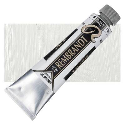 Rembrandt Yağlı Boya 40 ml. 105 Titanium White (Safflower Oil) - 1